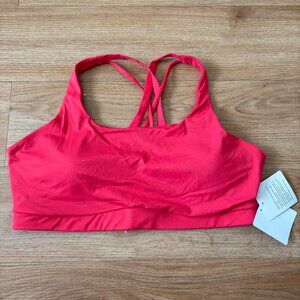 Lululemon Athletic Energy Evolve Racerback Sports Bra Red Glow NWT Size XL